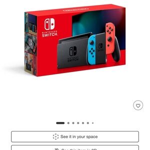 Nintendo Switch Console with Blue and Red Joy-Con